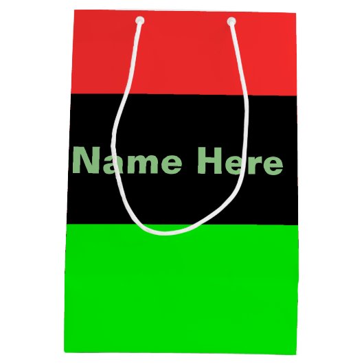 Name der afrikanischen, amerikanischen oder afrika mittlere geschenktüte (Rückseite)