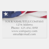 Name der amerikanischen Firma Rechteckiger Aufkleber (Vorderseite)