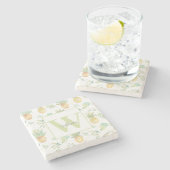 Name der Ananas Steinuntersetzer (Seitenansicht)