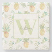 Name der Ananas Steinuntersetzer (Vorderseite)