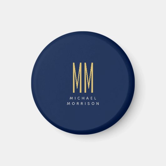 Name der Anfangsbuchstaben des Blue Gold Colors Mo Magnet (Vorne)
