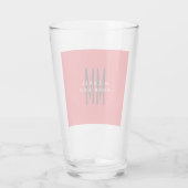 Name der Anfangsbuchstaben des dunkelroten Monogra Glas (Rückseite)