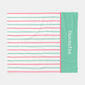 Name der aquamarinen grünen rosa Streifen Fleecedecke (Vorderseite (Horizontal))