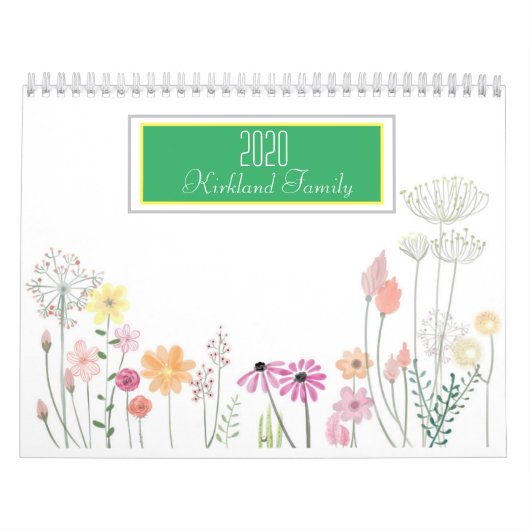 Name der Aquarellblume Kalender (Titelbild)
