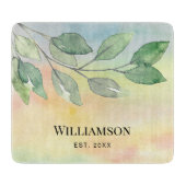 Name der Aquarellfolienfamilie Schneidebrett (Vorderseite)