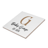 Name der Baby-Monogramm minimal einfach Fliese (Seite)