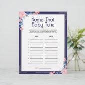 Name der Babynahrung [Blumenrahmen] Briefbogen (Stehend Vorderseite)