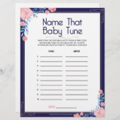 Name der Babynahrung [Blumenrahmen] Briefbogen (Vorne/Hinten)