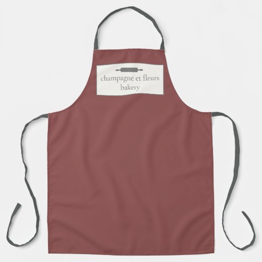 Name der Bäckerei Antique Ziegelrot Koch oder Pers Schürze (Vorderseite)