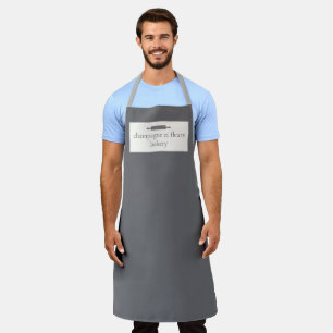 Name der Bäckerei Charcoal Grauer Koch oder Perso Schürze