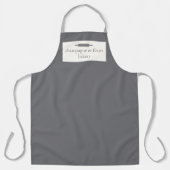 Name der Bäckerei Charcoal Grauer Koch oder Person Schürze (Vorderseite)