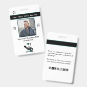 Name der Bar für das Foto Dentist des Mitarbeiters Ausweis (Vorder- & Rückseite)