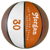 Name der Basketballmannschaft Orange weiß Basketball (Vertikal)