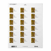 Name der Bench-Adresse für die Herbstansicht Adressaufkleber (Vorne)