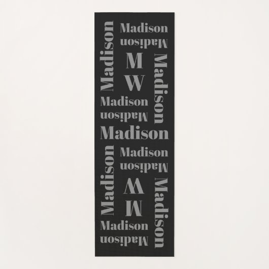 Name, der benutzerdefinierte Monogramm-Yogamat wie Yogamatte (Vorderseite)