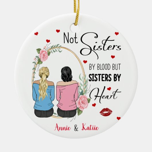 Name der benutzerdefinierten BESTE FREUNDIN Keramik Ornament (Vorne)