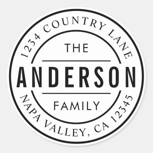 Name der benutzerdefinierten Familie | Erstellen S Runder Aufkleber (Vorderseite)