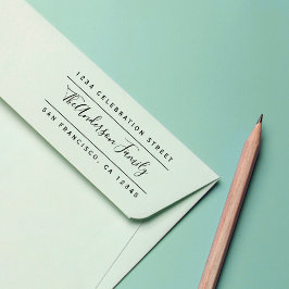 Name der benutzerdefinierten Familie | Moderne Rüc Gummistempel