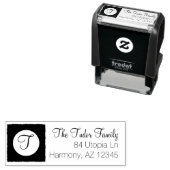 Name der benutzerdefinierten Familie | Monogramm-R Permastempel (Beispiel)