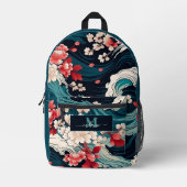 Name der benutzerdefinierten japanischen Cherry-Bl Bedruckter Rucksack (Vorderseite)