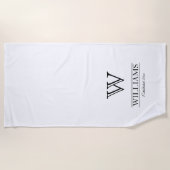 Name der benutzerdefinierten, klassischen Monogram Strandtuch (Vorderseite)