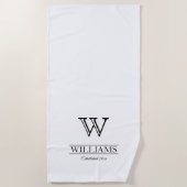 Name der benutzerdefinierten, klassischen Monogram Strandtuch (Vorderseite)