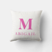 Name der benutzerdefinierten, rosafarbenen Monogra Kissen (Rückseite)