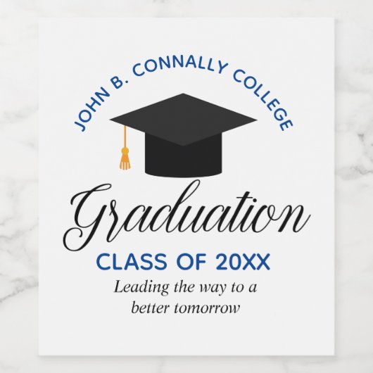 Name der benutzerdefinierten Uni 2023-Graduierungs Weinetikett (Einzelnes Label)