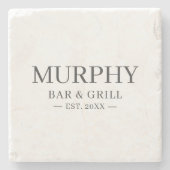 Name der benutzerdefinierten Zuhause-Bar Steinuntersetzer (Vorderseite)