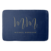 Name der Beruflichen Anfangsbuchstaben Blue Gold C Badematte (Vorderseite)