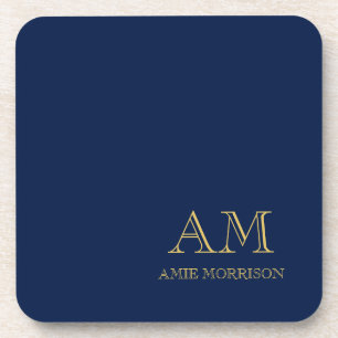 Name der Beruflichen Anfangsbuchstaben Blue Gold C Getränkeuntersetzer