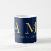 Name der Beruflichen Anfangsbuchstaben Blue Gold C Kaffeetasse (Mittel)