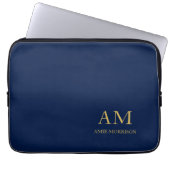 Name der Beruflichen Anfangsbuchstaben Blue Gold C Laptopschutzhülle (Vorderseite)