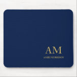 Name der Beruflichen Anfangsbuchstaben Blue Gold C Mousepad<br><div class="desc">Erleben Sie dieses moderne, elegante Design. Diese Vorlage kann an alle beruflichen Beruf angepasst werden.</div>