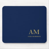Name der Beruflichen Anfangsbuchstaben Blue Gold C Mousepad (Vorne)