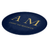 Name der Beruflichen Anfangsbuchstaben Blue Gold C Schneidebrett (Ecke)