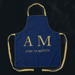 Name der Beruflichen Anfangsbuchstaben Blue Gold C Schürze<br><div class="desc">Erleben Sie dieses moderne,  elegante Design. Diese Vorlage kann an alle beruflichen Beruf angepasst werden.</div>