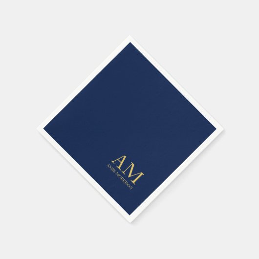 Name der Beruflichen Anfangsbuchstaben Blue Gold C Serviette (Ecke)