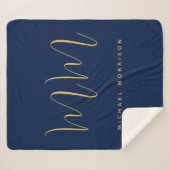 Name der Beruflichen Anfangsbuchstaben Blue Gold C Sherpadecke (Vorderseite (Horizontal))