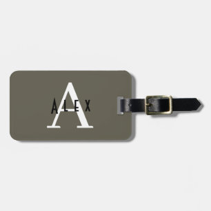 Name der beruflichen Maskuline Monogramm + Anfangs Gepäckanhänger