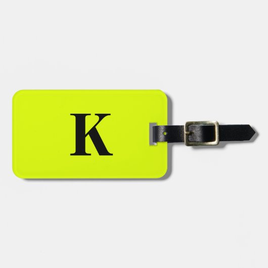 Name der beruflichen Nebel Chartreuse Gelbe Monogr Gepäckanhänger (Vorderseite horizontal)