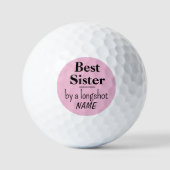 Name der besten Schwester, Wert 3 pkg Golf Balls Golfball (Vorderseite)