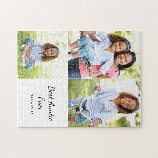 Name der besten Tante-Fotosammlung Puzzle (Horizontal)