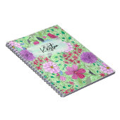 Name der bezaubernden farbenfrohen Gartenblüte Notizblock (Rechte Seite)