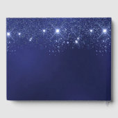 Name der Birthday Marine Blue Glitzer Gästebuch (Rückseite)