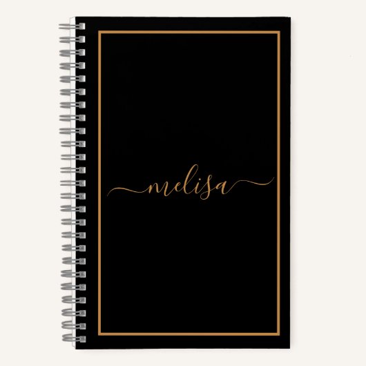 Name der Black Gold Monogram   Notizblock (Vorderseite)