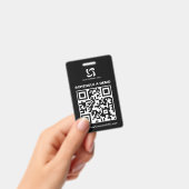 Name der Black QR Code Website Ausweis (Handheld)