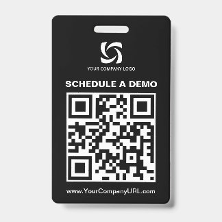 Name der Black QR Code Website Ausweis