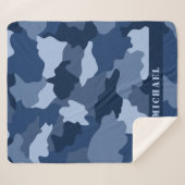 Name der blauen Camouflage Monogram Sherpadecke (Vorderseite (Horizontal))