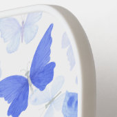 Name der Blauen Schmetterlingsmonogramm Pickleball Schläger (Linke Seite)